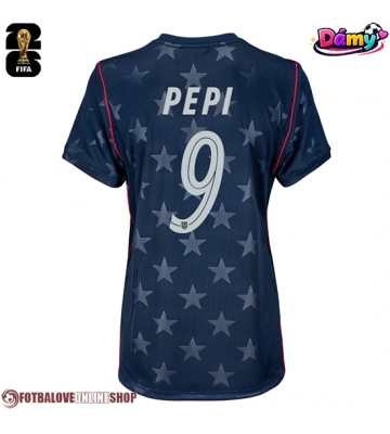 Spojené státy Ricardo Pepi #9 Venkovní Dres pro Dámy MS 2026 Krátkým Rukávem